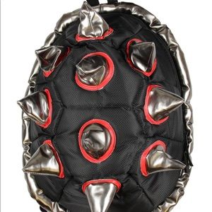 BIODOMES SPIKED BLACK-RED SHELL BACKPACK